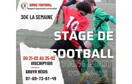 Stage Garçons U13 à U15