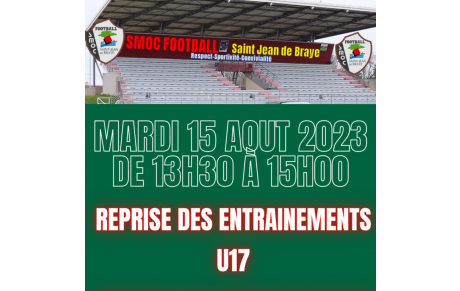 🔴⚫ Reprise de l'entrainement pour les U17 présents !