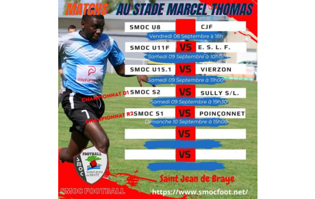 🔴⚫ Matchs du Week-End au Stade Marcel THOMAS 🏟️ 